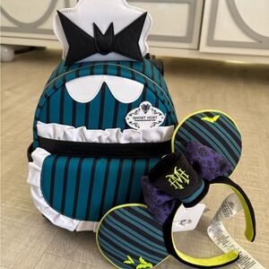Loungefly Disney’s Haunted Mansion Ghost Host mini backpack & Ears Set NEW